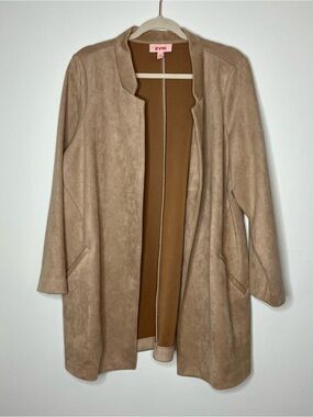 Evri Faux Suede Car Coat 0X